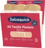 A package of Salvequick textile plasters is shown, with some plasters peeking out of the top. Anteprima dell’immagine prodotto