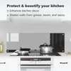 vidaXL Küchenrückwand Schwarz 120 x 40 cm Gehärtetes Glas Produktbild-Vorschau 5