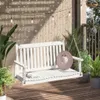 HÄNGE GARTEN HALLE Holzbank weiß 2-Sitzer 69 x 117cm Produktbild-Vorschau 9