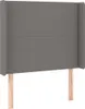 vidaXL LED Kopfteil Dunkelgrau 93x16x118/128 cm Stoff Produktbild-Vorschau 3