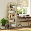 HOMCOM 5-stöckiges Glasregal, Bogenregal für Wohnzimmer, Produktbild-Vorschau 6