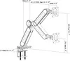 HFTEK HF24G08RU - Gasfeder-Monitorhalterung Produktbild-Vorschau 2