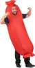A man wearing a red sausage costume. Produktbild-Vorschau