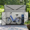 COSTWAY 193x86x127 cm cassonetto in metallo per pattumiere Anteprima dell’immagine prodotto 7
