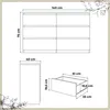 YUMEBLY | Komoda 140 cm z 6 szufladami – szafka do salonu, Podgląd zdjęcia produktu 5