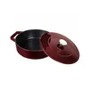 A burgundy braadpan with its lid slightly ajar, shown on a white background. Produktbild-Vorschau