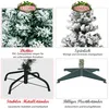 A collage of four images showing different aspects of a Christmas tree, including its branches, stand, and a comparison of its fullness and stand quality. Anteprima dell’immagine prodotto
