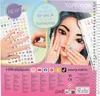 A marketing image for a TOPModel nail sticker book, showing a hand applying stickers and a stylized illustration of a TOPModel character with decorated nails. Anteprima dell’immagine prodotto
