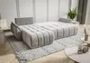 Ecksofa Schlafsofa LOUISE Stoff Monolith Hellgrau Ottomane Produktbild-Vorschau 2