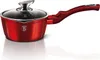 A red saucepan with a glass lid and a red handle is shown against a white background. Náhled obrázku produktu