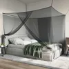 Mosquito Net pro postel 156 síť Černá 220 x 150 x 180 cm Náhled obrázku produktu 3