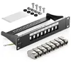 deleyCON 8 Port Patchpanel Set Patchfeld Modular 1 HE 10" Produktbild-Vorschau 2