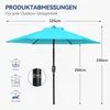 Parasol Puluomi 225 cm avec manivelle, fonction Voir les images du produit 4