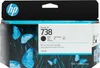The image shows the packaging of an HP DesignJet 738 black ink cartridge. Anteprima dell’immagine prodotto