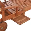 Close-up view of a wooden sun lounger. Podgląd zdjęcia produktu