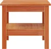 A wooden side table with two shelves, shown from the front on a white background. Náhled obrázku produktu