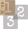 Zahlen Malschablonen Set 12 Stück, 14 cm Ziffern & Zeichen Produktbild-Vorschau 1