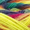 A close-up, abstract view of multicolored yarn. Produktbild-Vorschau