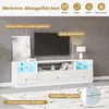 Merax Hochglanz TV-Schrank mit LED, TV Lowboard mit 4 Türen Produktbild-Vorschau 5