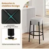 A bar stool is shown in a modern interior setting, with close-up details of its construction highlighted. Podgląd zdjęcia produktu