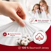 TEXTOM Jersey Spannbettlaken 100% Baumwolle 180x200 cm Weiß Produktbild-Vorschau 5