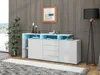 okwish Sideboard mit 4 Glasböden und 2 Tür und LED-Leuchten Produktbild-Vorschau 6