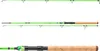 Three fishing rods are shown against a white background. The top rod is fully visible, the middle rod is shown in two sections, and the bottom rod is a close-up of the handle. Produktbild-Vorschau