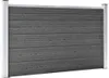 Set di elementi di recinzione WPC 699x105 cm nero Anteprima dell’immagine prodotto 2