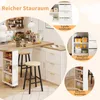 MODFU: Bar tafel, keukenbuffet met 3 lades en een zijplank. Productafbeelding-voorbeeld 6