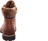 A back view of a brown leather boot with a fur lining. Produktbild-Vorschau