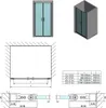 Dvojkrídlové dvere ZOOM LINE 1000 mm, číre sklo Náhľad obrázku produktu 3