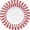 Split rosso strisce 12pcs servizio cena porcellana 6 pers Anteprima dell’immagine prodotto 3