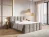 A bedroom scene with a bed, nightstand, and window. Voir les images du produit