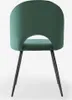 A dark green upholstered chair with black legs, shown from the back. Anteprima dell’immagine prodotto