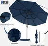COSTWAY 300cm Sonnenschirm mit LED-Solar-Beleuchtung & Produktbild-Vorschau 9