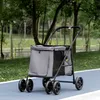PawHut hondenwagen, hondenbuggy met kussen, inklapbare Productafbeelding-voorbeeld 10