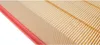 A close-up, angled view of a pleated air filter with a red border. Anteprima dell’immagine prodotto