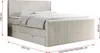 Boxspringbett, doppelbett mit Multipocket-Matratze und zwei Produktbild-Vorschau 6