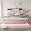 Polsterbett 160x200cm mit LED-Beleuchtung, USB-Steckdose Produktbild-Vorschau 8