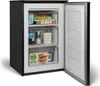 An open freezer with food items inside. Produktbild-Vorschau