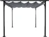 A gray pergola with a retractable canopy, shown against a white background. Náhled obrázku produktu