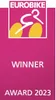 A pink banner with the EUROBIKE logo and text indicating a winner award for 2023. Produktbild-Vorschau