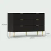 HOMCOM Commode 6 tiroirs commode chambre meuble de Voir les images du produit 5