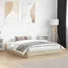 vidaXL Bettgestell Sonoma-Eiche 140x190 cm Holzwerkstoff Produktbild-Vorschau 2