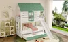 Lit superposé « maison » 90 x 200 cm avec toboggan et lit Voir les images du produit 6