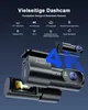 A marketing image showcasing a dashcam with various features listed. Produktbild-Vorschau