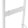 Close-up of a white metal shelf structure with visible bolts. Produktbild-Vorschau