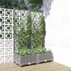 vidaXL Pflanzkübel mit Rankgitter Hellgrau 80x40x121,5 cm Produktbild-Vorschau 2