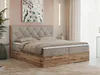 MKS MEBLE Boxspringbett 140x200 mit Bettkasten Eiche, Produktbild-Vorschau 1