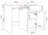 vidaXL Písací stôl betón sivý 86x49x76 cm materiál na báze Náhľad obrázku produktu 8